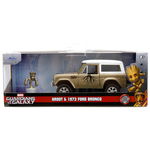 Masina si figurina Groot, Jada, Marvel 1973 Ford Bronco, 1:32, Jada