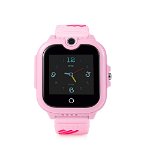 Ceas Smartwatch Pentru Copii Wonlex KT13, cu Functie Telefon, Apel video, Localizare GPS, Camera, Pedometru, Lanterna, SOS, IP54, 4G-Roz, Cartela SIM Cadou, Wonlex