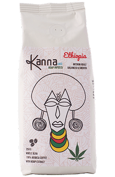 Cafea Ethiopia cu Extract de Canepa, 250 gr, Kanna, PLANTECO