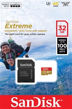 Card de memorie MicroSD SanDisk Extreme, 32GB, Adaptor SD, Class