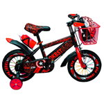 Bicicleta Go Kart 888 Ok Best,12 inch, pentru copii, 2-4 ani, roti ajutatoare , suport si bidon apa, cosulet,rosu, Go Kart