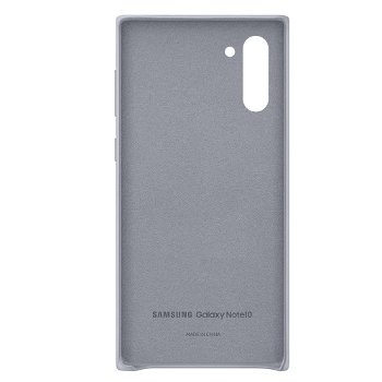 Husa de Protectie Samsung Galaxy Note 10 Leather Cover Gri