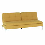 Canapea extensibilă Kenza, 190x94x85 cm, textil, galben muştar, Tempo Kondela