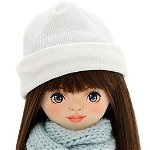 Papusa de plus - Sophie in a White Fur Coat - 32 cm, Orange Toys