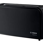 Prajitor de paine Bosch CompactClass TAT3A003 long slot, suport chifle, sertar firimituri, negru