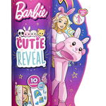 Papusa Barbie Cutie Reveal Bunny, Mattel, 10x32 cm, 3 ani +