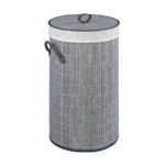 Cos rufe murdare rotund din bambus gri 55 l max-4008838368749