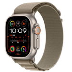 Apple Smartwatch Apple Watch Ultra 2 GPS + Cellular, 49mm Titanium Case with Olive Alpine Loop - Large, Apple
