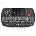 Tastatura Techstar® Rii i4, Dual Mode, Wireless, Bluetooth 3.0, Scroll, TouchPad, Controller, Iluminata