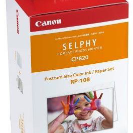 Set Cartus Cerneala Si Hartie Foto Canon RP-108 + Ribbon