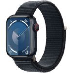 Apple Watch 9 GPS + Cellular 45mm Carcasa Aluminiu Midnight cu Sport Loop Midnight