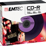 Emtec CD-R 700MB 52x 10 buc (ECOC801052SLVY), Emtec
