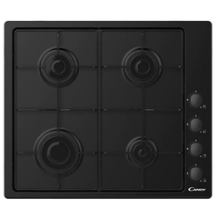Plita incorporabila Candy CHW6LBB, Gaz, 4 Arzatoare, Aprindere electrica, Siguranta arzatoare, 60 cm + Cuptor incorporabil Candy Idea FIDC N100, Electric, 70 l (Negru), Candy