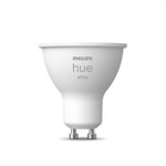 Bec LED inteligent Philips Hue, Bluetooth, Zigbee, GU10, 5.2W (57W), 400 lm, lumina alba (2700K), Philips