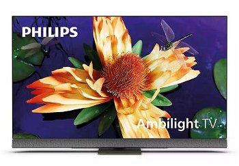 Televizor OLED Philips 122 cm (48inch) 48OLED907/12, Ultra HD 4K, Smart TV, Ambilight pe 3 laturi, WiFi, CI+