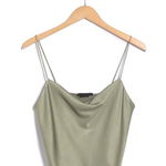 Imbracaminte Femei Alice Olivia Harmon Deep Cowl Neck Drape Slip Tank Top SAGE