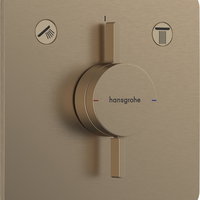 Baterie dus incastrata bronz periat Hansgrohe DuoTurn Q 2 functii, Hansgrohe