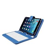 Husa Tableta MRG 0105, 7 inch, tastatura Micro-USB, prindere 4 cleme, Albastru