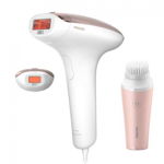 Epilator IPL Philips Lumea Advanced BRI922 00 cu Perie mini VisaPure de curatare faciala, Senzor de nuanta a pielii, utilizare cu fir, 250.000 impusuri, accesoriu fata si corp, Roz Alb