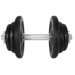 Gantera DHS 529FCIN203, 20kg, 6 discuri, negru-argintiu