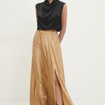 Answear Lab fusta culoarea argintiu, maxi, evazati, Answear Lab