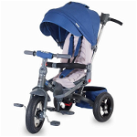 Tricicleta multifunctionala cu scaun rotativ Coccolle Corso, Albastru