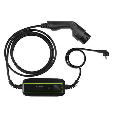 Cablu   Green Cell GC EV Schuko - type 2 pentru masina electrica si plug-in hybrid 3.6kW 10A / 16A, Green Cell