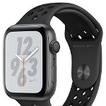 Smartwatch Apple Watch 4 Nike Plus, 40mm, LTPO OLED Retina Display, GPS, Bluetooth, Wi-Fi, Bratara Sport Antracit/Negru, Carcasa aluminiu, Rezistent la apa si praf (Space Gray)