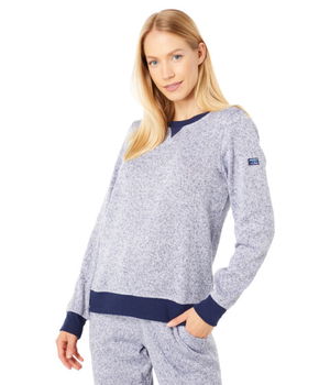 Imbracaminte Femei LLBEAN Lightweight Sweater Fleece Top Bright Navy Heather, L.L.BEAN