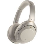 Casti Over the Ear Sony WH-1000XM3S, Wireless, Bluetooth, Noise cancelling, Microfon, Autonomie 30 ore, Argintiu