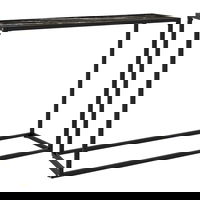 Masă consolă, negru, 100x35x75 cm, sticlă securizată