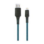 Cablu Date si Incarcare USB la tip Lightning Tough, 1.5 m, G-LC15-8PINB, Albastru/Negru