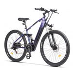 Bicicleta Electrica MTB-FS (E-Bike) CARPAT C275M17E, Shimano Tourney TZ, Roti 27.5 Inch, Motor 250W, Autonomie Max 60 Km, 21 viteze, Gri