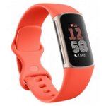 Bratara Fitness Charge 6 GPS + GLONASS Rezistenta Apa 50m Bluetooth NFC Portocaliu, Fitbit