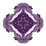 Sticker decorativ Mandala, Mov, 50 cm , 1063STK, BV