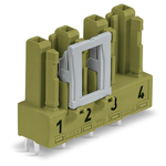 Socket for PCBs; straight; 4-pole; Cod. B; light green, Wago