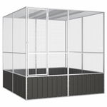 vidaXL Colivie păsări antracit 213,5x217,5x211,5 cm oțel galvanizat, vidaXL