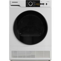 Uscator de rufe HCD-V8T1CHB, Condensare, 8 kg, 15 programe, Clasa B, Display, Iluminare interioara, Indicator curatare filtru scame, Blocare acces copii, Alb, HEINNER