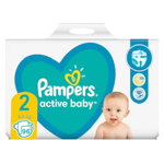 Scutece Active Baby, 4-8kg, Marimea 2, 96 bucati, Pampers, Pampers