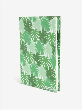 Carnetel A5 handmade verde cu print frunze - I Like Paper A5, I Like Paper