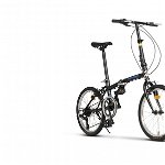 Bicicleta pliabila Velors V2052A, cadru otel, 20", Albastru/Rosu