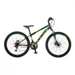 Bicicleta Mtb Polar Sonic Fs Disc - 26 Inch, Negru-Albastru-Verde, Polar