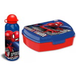 Set cutie sandwich si recipient lichide aluminiu 500ml Spiderman Wall SunCity EWA50006SP