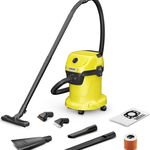 Aspirator uscat-umed, Karcher, 1000 W, 17 L, Galben