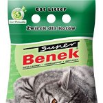 Litier pentru pisici Super Benek Standard Green forest 10 l, Super Benek