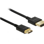 Cablu HDMI la mini HDMI-C T-T 3D 4K 1.5m Slim Premium, Delock 84777