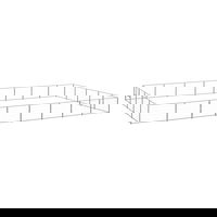 Gossi padoc pentru caini, argintiu, 40 m2, otel, Gossi