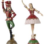Figurina decorativa - Polyresin Nutcracker and Ballet Lady - doua modele - pret pe bucata, Kaemingk