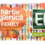 Hartie igienica Piersica, 100% celuloza, 10 role, 3 straturi, Elfi - Family, Elfi