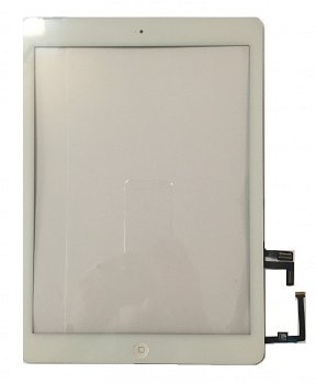 Touchscreen Digitizer Apple iPad Air A1475 A1474 cu buton home si adeziv Alb Geam Sticla Tableta, Apple